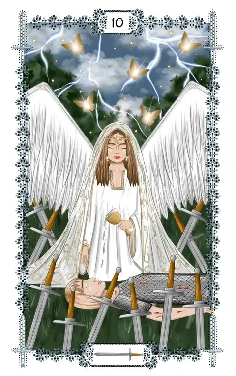 Ілюстрація аркану з українською символікою